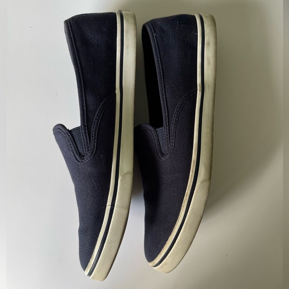 Lauren Ralph Lauren Blue Canvas Slip-On Sneakers Size 9 - Picture 3 of 7